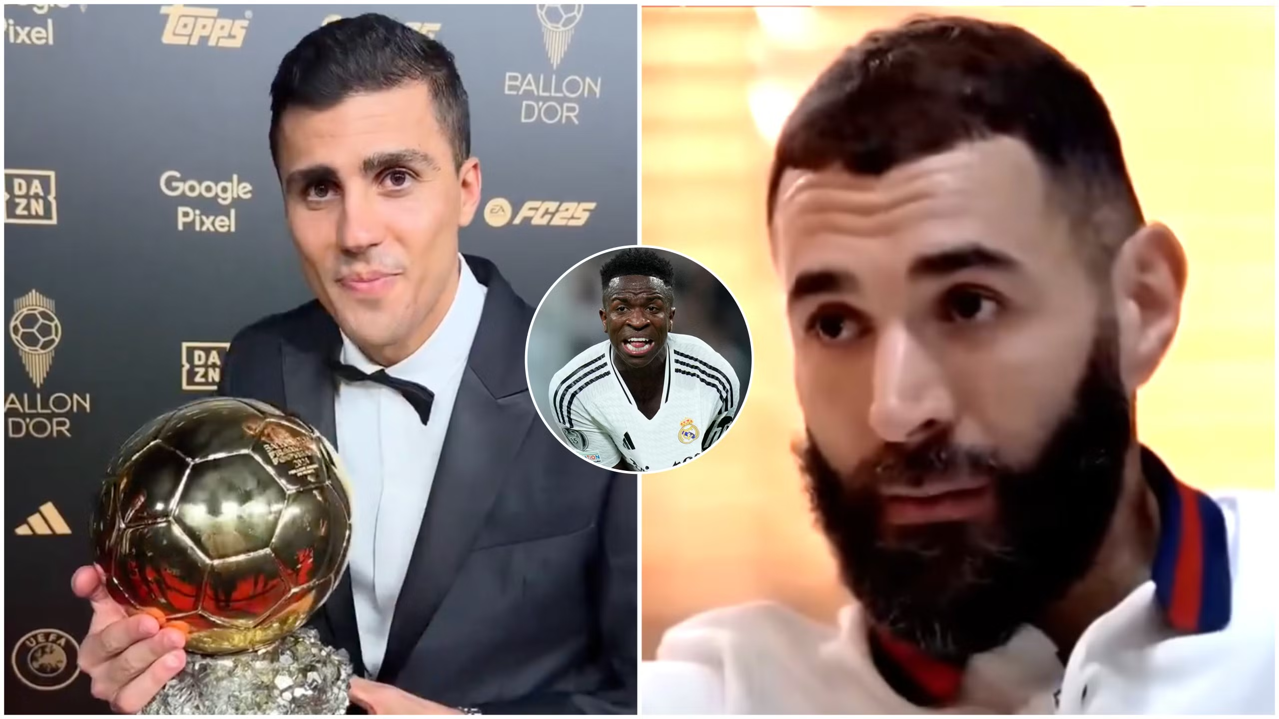 Benzema Memberikan Komentarnya Dalam Wawancara Mengenai Rodri yang Memenangkan Ballon d'Or dan Kesedihan dari Vinicius